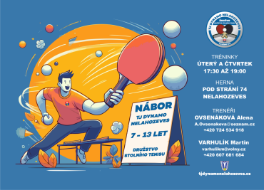 TJ Dynamo Nelahozeves - nábor stolního tenisu