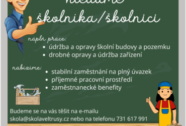 ZŠ Veltrusy hledá školníka/školnici