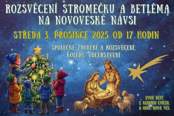 Rozsvěcení stromečku na Novoveské návsi