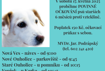 Povinné očkování psů