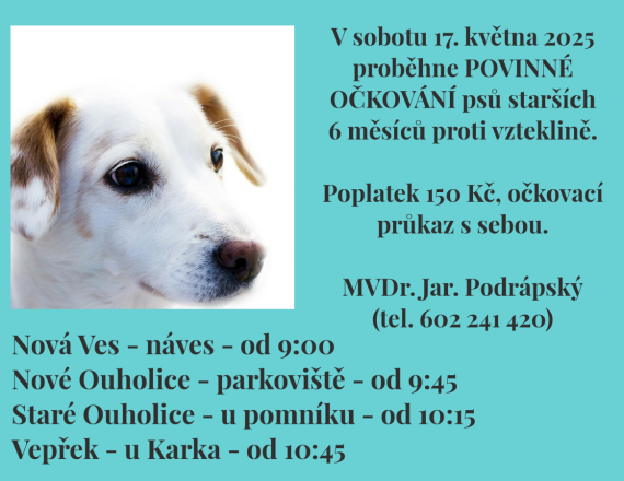 Povinné očkování psů
