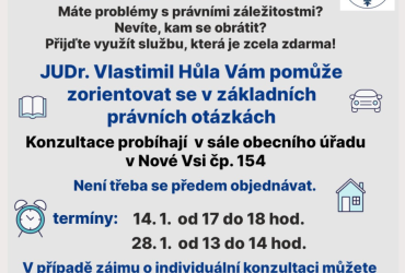 Bezplatné právní poradenství  pro občany