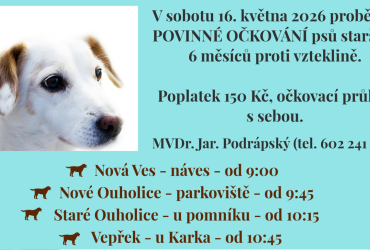 Povinné očkování psů