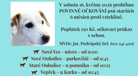 Povinné očkování psů