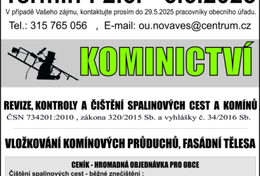 Kontroly a čištění spalinových cest a komínů